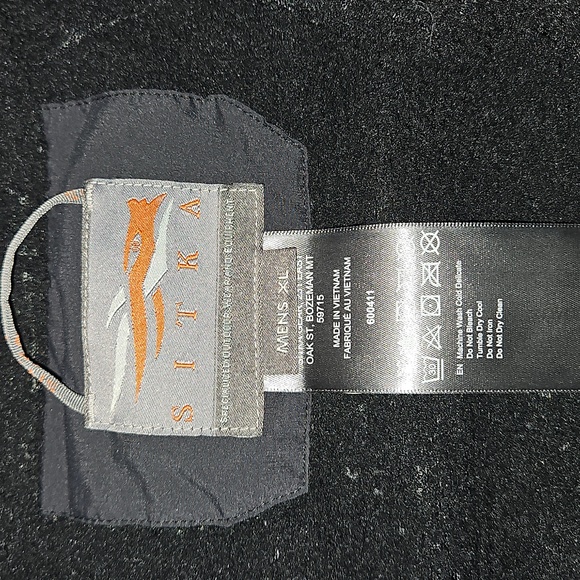 Sitka Men's Black Insulated Fleece Lined  Vest Size Xl - Picture 12 of 13